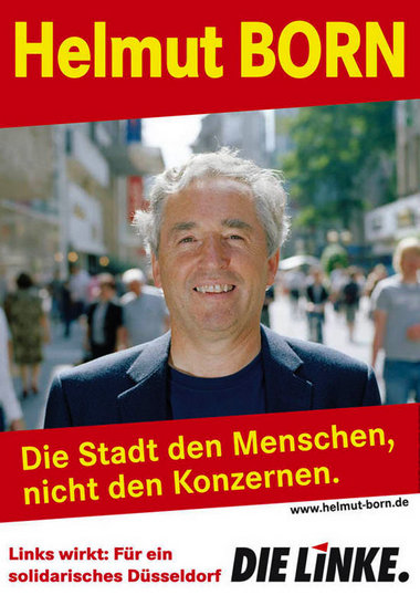 Plakat der Linkspartei im OB-Wahlkampf Plakat der Linkspartei im OB-Wahlkampf