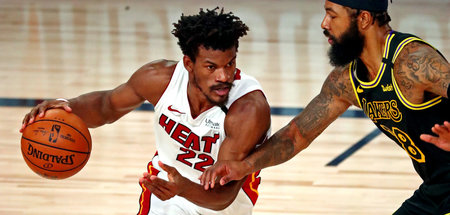 Harter Arbeiter: Jimmy Butler (links) in Spiel Nummer zwei gegen... Harter Arbeiter: Jimmy Butler (links) in Spiel Nummer zwei gegen...