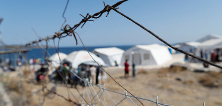 Blick in das »Übergangslager« auf Lesbos (22.9.2020)