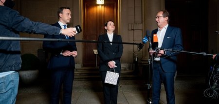Kleiner Bahnhof bei der Union: Swetlana Tichanowskaja mit CDU-Ge