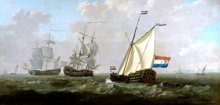 Niederländische Kaufleute der Ostindien-Kompanie gingen im 17. J