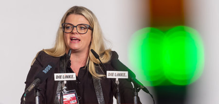 Susanne Schaper auf dem Landesparteitag von Die Linke in Sachsen...