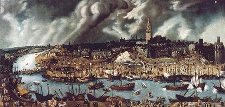 »Vista de Sevilla« von Alonso Sánchez Coello (1588)»
