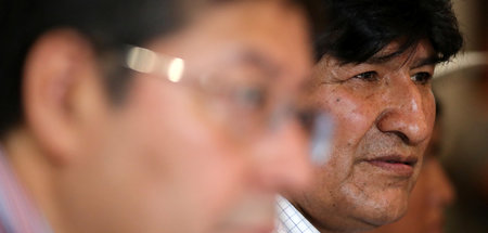 Der frühere Präsident Boliviens Evo Morales (r.) und der MAS-Prä... Der frühere Präsident Boliviens Evo Morales (r.) und der MAS-Prä...