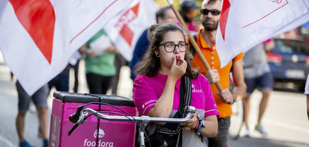 Protest der Gewerkschaft Nahrung, Genuss, Gaststätten (NGG) gege...