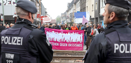 Gegendemonstration zum Naziaufmarsch am 1. Mai 2019 in Duisburg