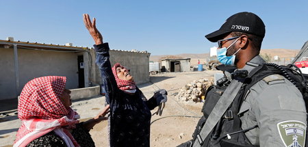 Palästinenser protestieren gegen die Zerstörung ihrer Häuser (be...