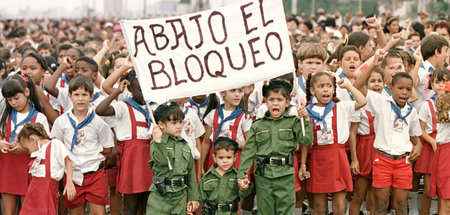 Der Wirtschaftskrieg der USA gegen Kuba trifft alle Menschen auf...