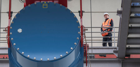 Castorbehälter im Atomkraftwerk Biblis (17.5.2018)