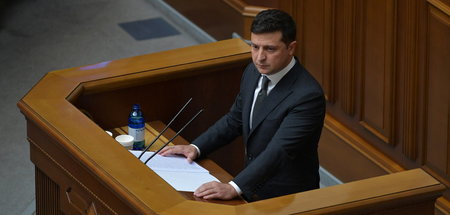 Dämpfer für seine Partei: Präsident Wolodimir Selenskij im Parla... Dämpfer für seine Partei: Präsident Wolodimir Selenskij im Parla...
