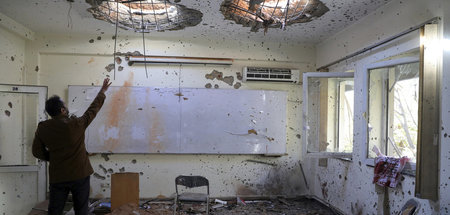 Die Universität Kabul am Dienstag nach dem Angriff Die Universität Kabul am Dienstag nach dem Angriff