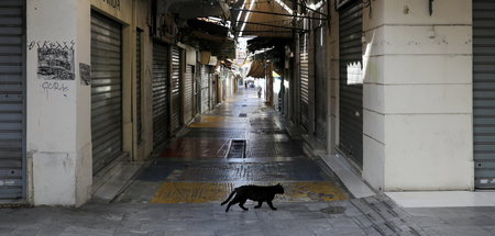 Nichts geht mehr: In Athen blieben die Geschäfte am Wochenende g...