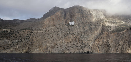 Das berühmte Kloster Panagia Chozoviotissa auf der Insel Amorgos...