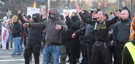 Teilnehmer der »Querdenken«-Demonstration in Leipzig (7.11.2020)