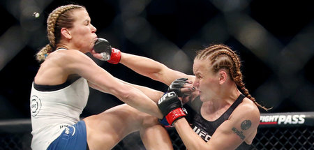 Im Striking die Beste: Walentina Schewtschenko (r.) im Duell mit...