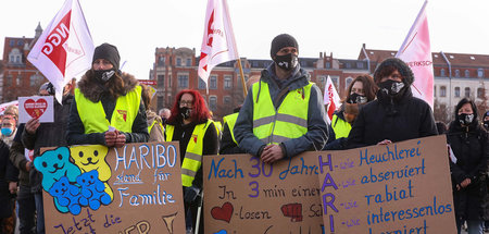 Als »heuchlerisch und rabiat« bezeichnen Haribo-Beschäftigte die...
