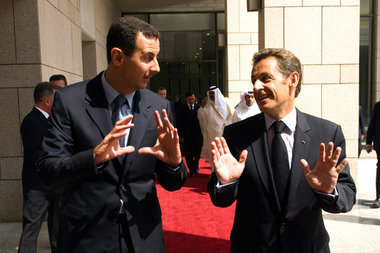 Loben sich gegenseitig: Die Präsidenten Syriens und Frankreichs,...