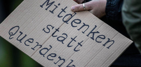 Auf einer Demonstration am 15. November in Düsseldorf Auf einer Demonstration am 15. November in Düsseldorf