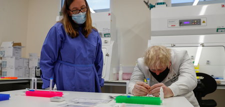 Besuche ja, Geld keins: Großbritanniens Premier Boris Johnson ze...