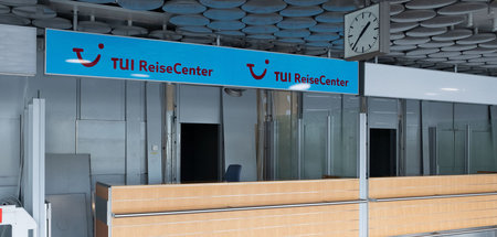 Leere Schalter am Flughafen Hannover (Oktober 2020)