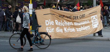 Die Zeche der Krise zahlen die, die eh wenig haben (Berlin, 19.9...