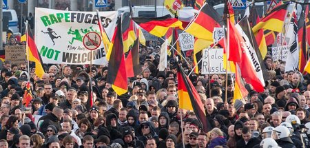 Pegida-Demonstration in Köln (9.1.2016)