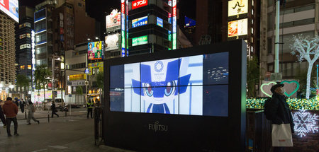 Die Werbung für Olympia läuft (Tokio, 16.12.2020)