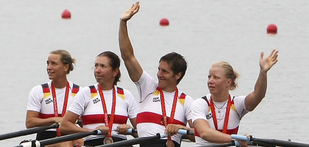 Bronze mit dem Vierer: Britta Oppelt, Manuela Lutze, Kathrin Bor... Bronze mit dem Vierer: Britta Oppelt, Manuela Lutze, Kathrin Bor...