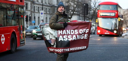 Solidarität mit Assange am 30. Dezember 2020 in London