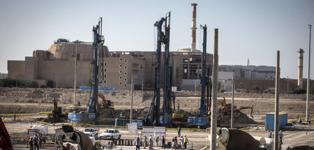 Bauarbeiten an einem Atomkraftwerk in Buschehr im November 2019