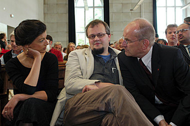 Sahra Wagenknecht, Tobias Pflüger, Horst Schmitthenner (v.l.): N... Sahra Wagenknecht, Tobias Pflüger, Horst Schmitthenner (v.l.): N...