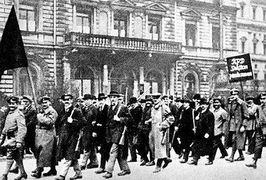 Kommunistische Demonstration am 22. April 1919 in München