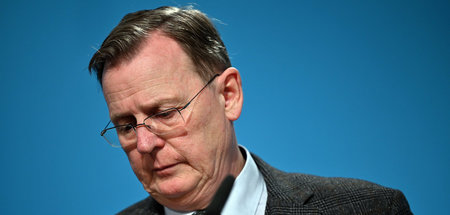 Bodo Ramelow nach einer Beratungsrunde der Ministerpräsidenten m...