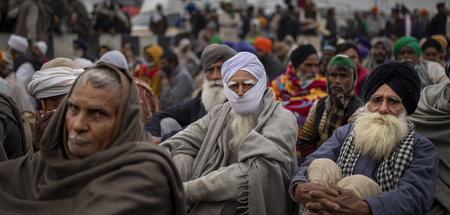 Auch viele ältere Landwirte sind bei den Protesten gegen die Agr...