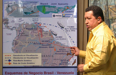 Venezuelas Präsident Hugo Chávez stellt in der Fernsehsendung »A...
