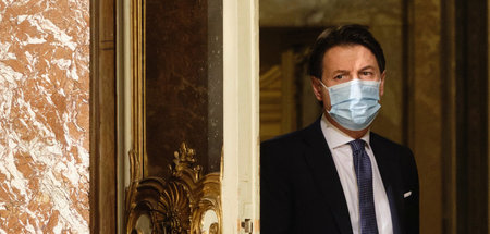 Der zurückgetretene italienische Premierminister Giuseppe Conte ...