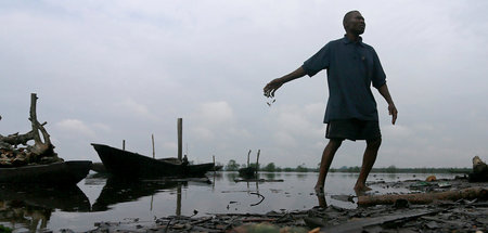 Verschmutzter Fluss in Ogoniland (18.9.2020)