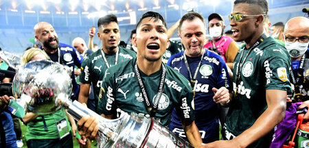 Ein Geistesblitz reicht: Palmeiras’ Rony (M.) legte mit einem la... Ein Geistesblitz reicht: Palmeiras’ Rony (M.) legte mit einem la...