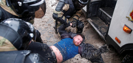 Festnahme eines Unterstützers des russischen Oppositionellen Ale...