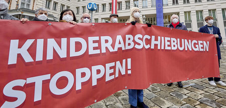 Demonstration am Mittwoch vor dem Innenministerium in Wien gegen...