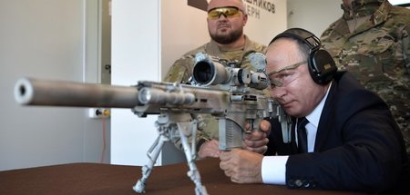 Russland schießt zurück: Präsident Wladimir Putin am 19. Septemb...