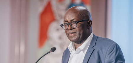 Achille Mbembe bei der XXIII. Internationalen Rosa-Luxemburg-Kon...