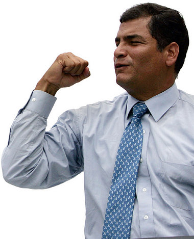 Gibt Odebrecht kontra: Ecuadors Staatspräsident Rafael Correa Gibt Odebrecht kontra: Ecuadors Staatspräsident Rafael Correa