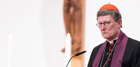 Angespannt: Kardinal Rainer Maria Woelki, Erzbischof von Köln, b...