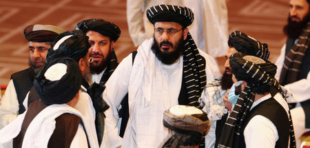 Verhandlungsdelegation der Taliban am 12. September 2020 in Doha