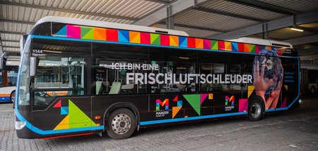 Bus mit Brennstoffzelle und Wasserstoff als Energieträger der ES