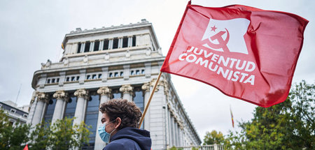 Kommunistische Jugend demonstriert in Madrid (Oktober 2020) Kommunistische Jugend demonstriert in Madrid (Oktober 2020)