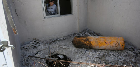 Ort des Geschehens: Zerstörtes Haus in Duma, das die OPCW-Inspek...