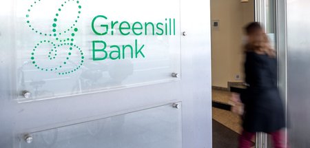 Eingang der Bremer Privatbank Greensill (Bremen, 3.3.2021)