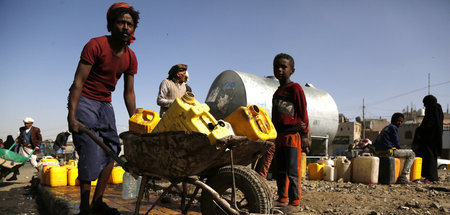 Auch in der jemenitischen Hauptstadt Sanaa ist Wasser ein knappe...